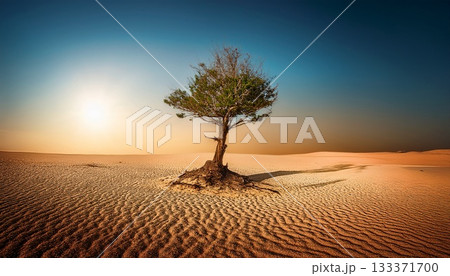 tree in desert 133371700