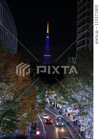 藍色の東京タワーとけやき坂イルミネーション 11月港区2131藍色・東京タワーとけやき坂イルミ 藍色の東京タワーとけやき坂イルミネーション 11月港区2131藍色・東京タワーとけやき坂イルミ 133371805