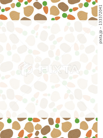 カレーの野菜のフレーム 133372041