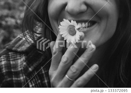 freelance florist in black and white, nostalgic meadow scene captured in soft monochrome grain freelance florist in black and white, nostalgic meadow scene captured in soft monochrome grain 133372095
