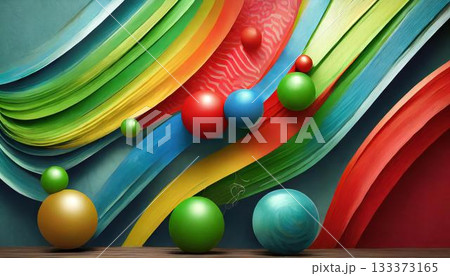 set of abstract backgrounds with different web ico 133373165