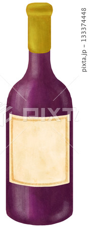 シンプルなワインボトルのイラスト 133374448