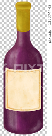 シンプルなワインボトルのイラスト 133374448
