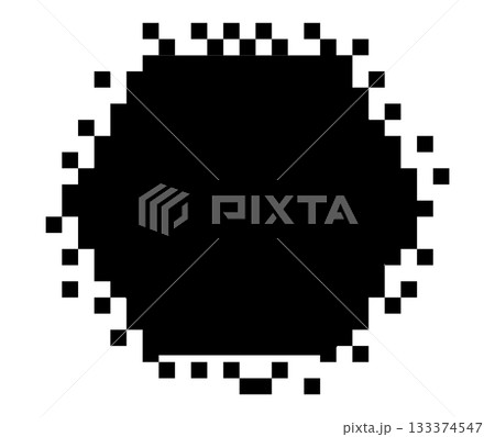 Black and white abstract pixel art design for digital insets 133374547