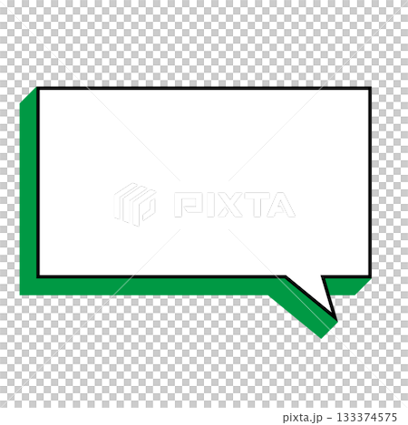 Simple speech bubble illustration, horizontal, square 133374575
