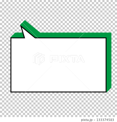 簡單的語音氣泡圖，水平，正方形 133374583