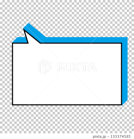 簡單的語音氣泡圖,水平,正方形 簡單的語音氣泡圖,水平,正方形 133374585