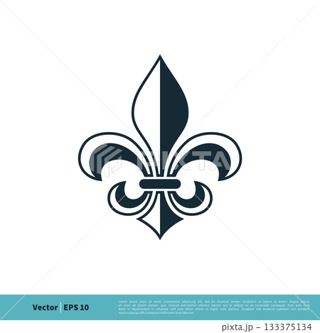 Fleur de Lis Heraldic Icon Vector Logo Template Illustration Design. Vector EPS 10. Fleur de Lis Heraldic Icon Vector Logo Template Illustration Design. Vector EPS 10. 133375134