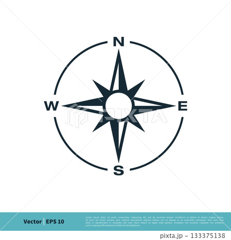Compass Rose Icon Vector Logo Template Illustration Design. Vector EPS 10. Compass Rose Icon Vector Logo Template Illustration Design. Vector EPS 10. 133375138