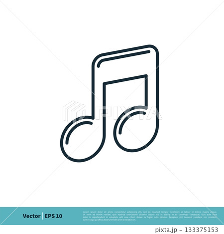Musical Melody Note Icon Vector Logo Template Illustration Design. Vector EPS 10. 133375153
