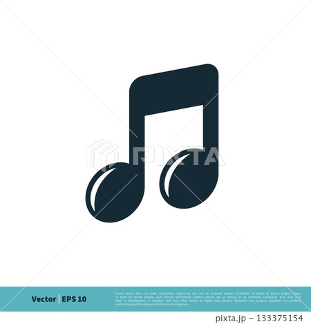 Musical Melody Note Icon Vector Logo Template Illustration Design. Vector EPS 10. 133375154