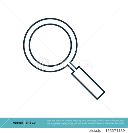 Magnifying Glass Icon Vector Logo Template Illustration Design. Vector EPS 10. 133375189