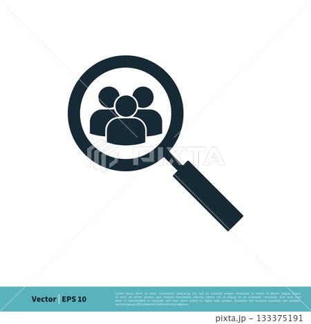 Magnifying Glass Employee Icon Vector Logo Template Illustration Design. Vector EPS 10. 133375191