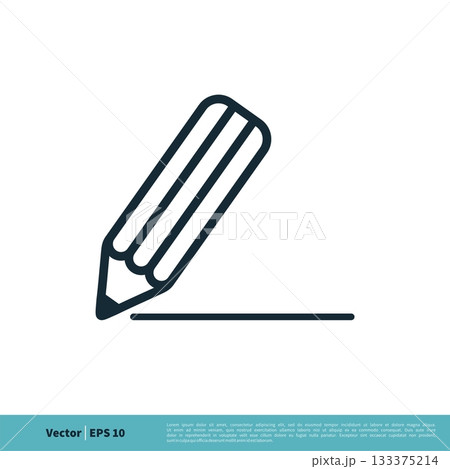 Pencil Icon Vector Logo Template Illustration Design. Vector EPS 10. Pencil Icon Vector Logo Template Illustration Design. Vector EPS 10. 133375214