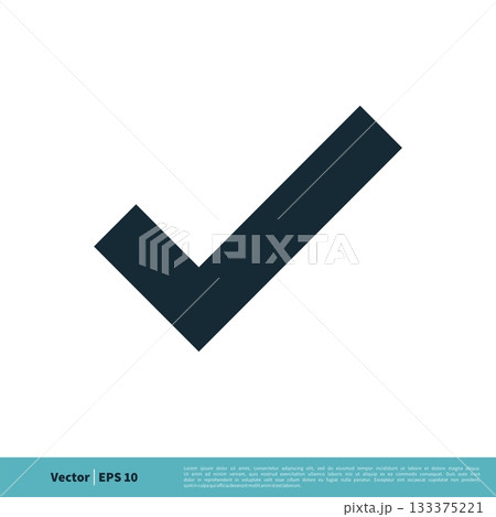 Simple Check Mark Icon Vector Logo Template Illustration Design. Vector EPS 10. 133375221