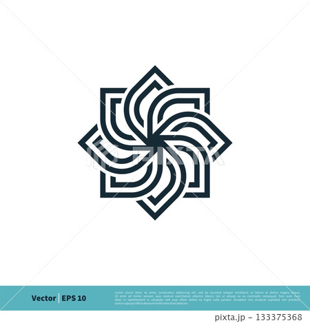 Flower Ornamental Decorative Icon Vector Logo Template Illustration Design. Vector EPS 10. Flower Ornamental Decorative Icon Vector Logo Template Illustration Design. Vector EPS 10. 133375368