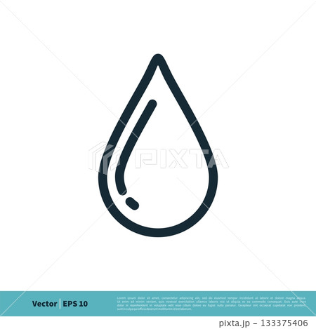 Droplet Water Line Art Icon Vector Logo Template Illustration Design. Vector EPS 10. Droplet Water Line Art Icon Vector Logo Template Illustration Design. Vector EPS 10. 133375406