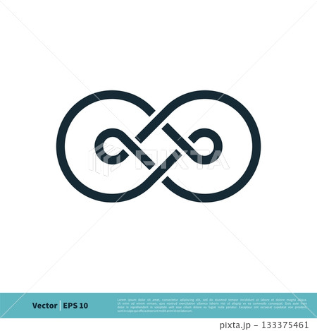 Infinity Line Art Icon Vector Logo Template Illustration Design. Vector EPS 10. 133375461