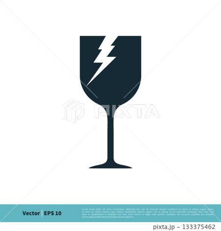 Fragile Sign Icon Vector Template Illustration Design. Vector EPS 10. Fragile Sign Icon Vector Template Illustration Design. Vector EPS 10. 133375462