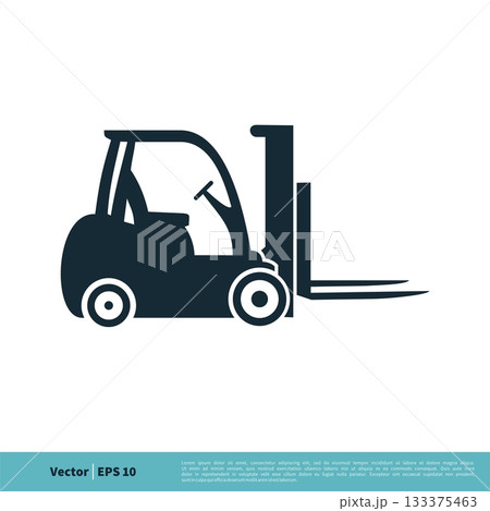 Forklift Icon Vector Logo Template Illustration Design. Vector EPS 10. Forklift Icon Vector Logo Template Illustration Design. Vector EPS 10. 133375463