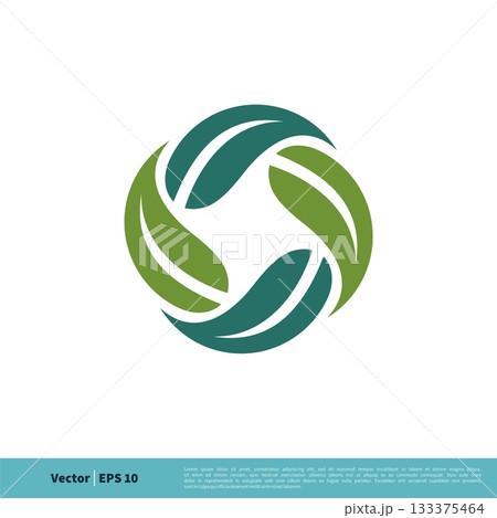 Circle Leaf Ornamental Icon Vector Logo Template Illustration Design. Vector EPS 10. Circle Leaf Ornamental Icon Vector Logo Template Illustration Design. Vector EPS 10. 133375464