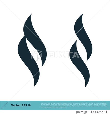 Flammable Swoosh Icon Vector Logo Template Illustration Design. Vector EPS 10. 133375491