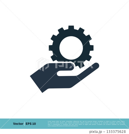 Gear Hand Icon Vector Logo Template Illustration Design. Vector EPS 10. Gear Hand Icon Vector Logo Template Illustration Design. Vector EPS 10. 133375628