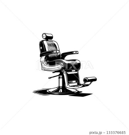 Barber chair illustration on white background. Design element for poster, emblem, sign, badge. Vector illustration 133376685