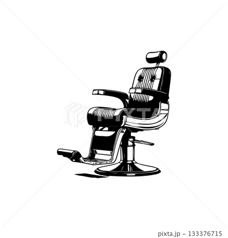 Barber chair illustration on white background. Design element for poster, emblem, sign, badge. Vector illustration Barber chair illustration on white background. Design element for poster, emblem, sign, badge. Vector illustration 133376715