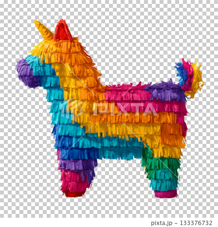 Colorful Pinata Shaped Like a Unicorn for Festive Celebrations and Parties Colorful Pinata Shaped Like a Unicorn for Festive Celebrations and Parties 133376732