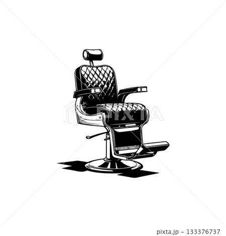 Barber chair illustration on white background. Design element for poster, emblem, sign, badge. Vector illustration Barber chair illustration on white background. Design element for poster, emblem, sign, badge. Vector illustration 133376737