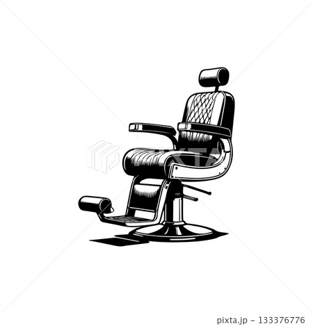 Barber chair illustration on white background. Design element for poster, emblem, sign, badge. Vector illustration 133376776