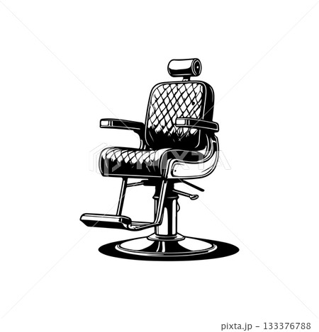 Barber chair illustration on white background. Design element for poster, emblem, sign, badge. Vector illustration Barber chair illustration on white background. Design element for poster, emblem, sign, badge. Vector illustration 133376788