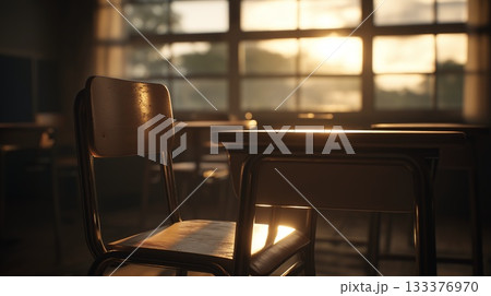 昭和のノスタルジックな雰囲気の教室 昭和のノスタルジックな雰囲気の教室 133376970