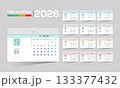 2026 desk vector calendar design 2026 desk vector calendar design 133377432