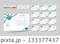 2026 desk vector calendar design 2026 desk vector calendar design 133377437