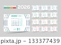 2026 desk vector calendar design 2026 desk vector calendar design 133377439