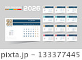 2026 desk vector calendar design 2026 desk vector calendar design 133377445