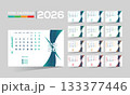 2026 desk vector calendar design 2026 desk vector calendar design 133377446