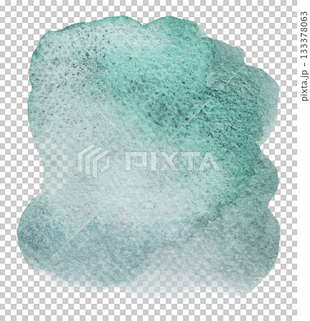 Watercolor green spot, single hand painted Abstract isolated element for wedding and party design 133378063