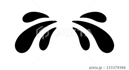 Black tears splash. Vector liquid tears for abstract decoration, design and projects 133379366