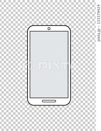 Adult minimalist smartphone overhead view illustration | Simple vector material 133379424