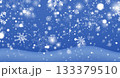 White falling snow, big snowdrifts, different snowflakes, festive Christmas background 133379510