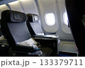 Frankfurt, Germany, June 10, 2019: Premium Economy Seats by the Window on a Long Haul Aircraft 133379711