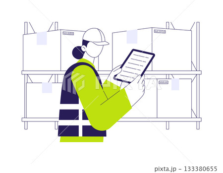 Inventory tracking abstract concept vector illustration. Inventory tracking abstract concept vector illustration. 133380655