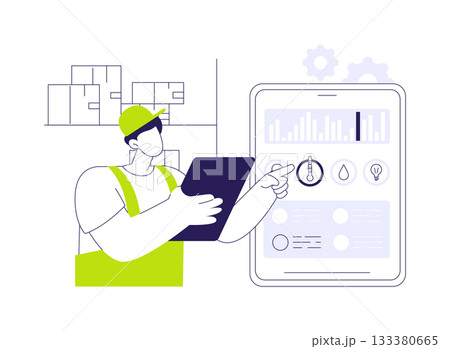 IoT in warehousing abstract concept vector illustration. IoT in warehousing abstract concept vector illustration. 133380665