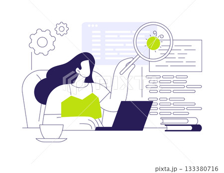 Software testing course isolated cartoon vector illustrations. Software testing course isolated cartoon vector illustrations. 133380716