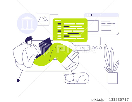 Development course isolated cartoon vector illustrations. Development course isolated cartoon vector illustrations. 133380717