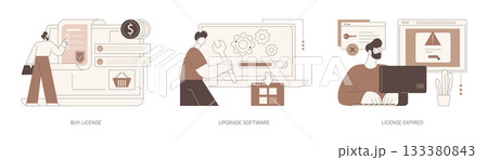 Software license isolated cartoon vector illustrations se Software license isolated cartoon vector illustrations se 133380843