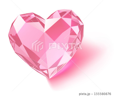 Pink heart gemstone. Pink heart gemstone. 133380876